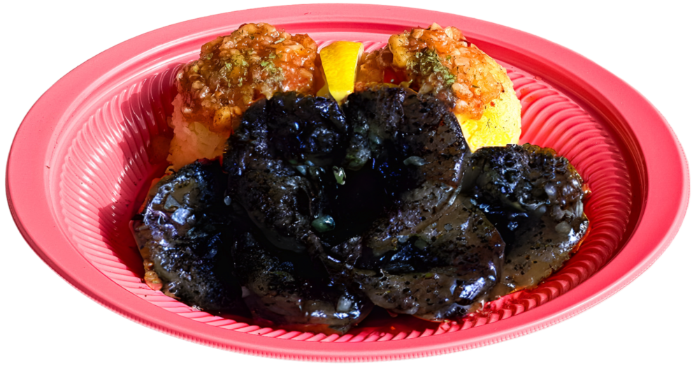 black garlic shrimp