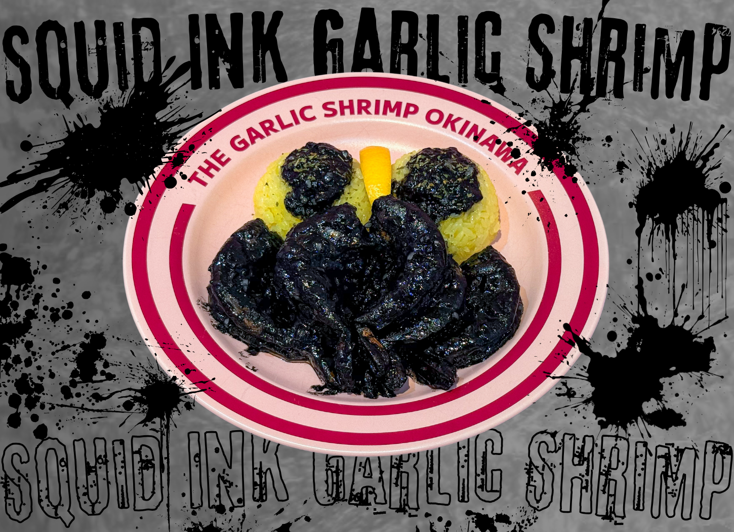 Squid Ink Garlic Shrimp